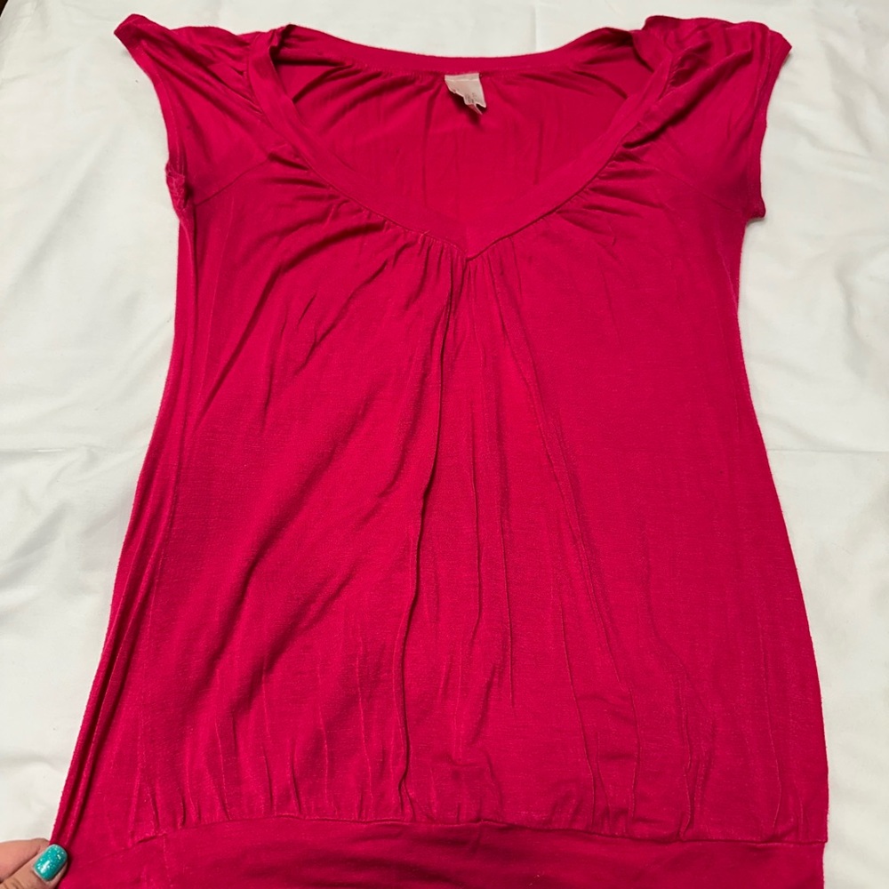 Rue21 Pink Ruched Blouse
